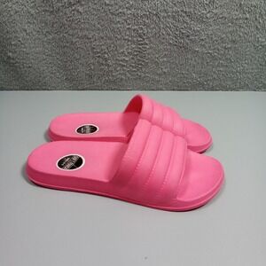 Soft Touch Pink Slide Sandals Womens Size Small 8-9 Padded Strap Casual Shoes